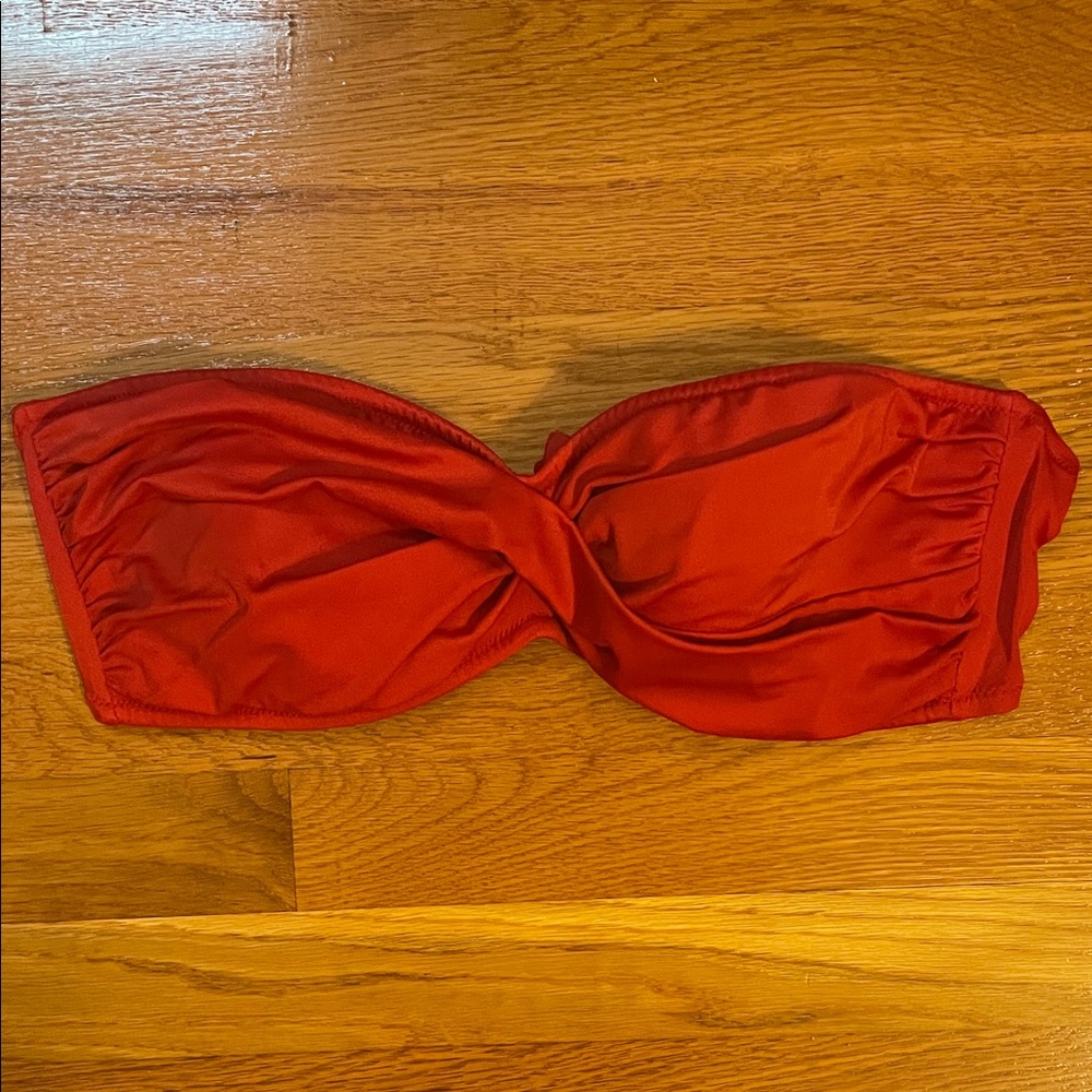 J.Crew Red Twist Bandeau Top